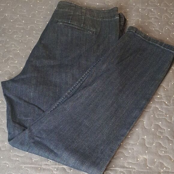 J. Jill Women's Authenic Fit Front Slit Ankle Blue Jeans size 12 - Picture 1 of 8